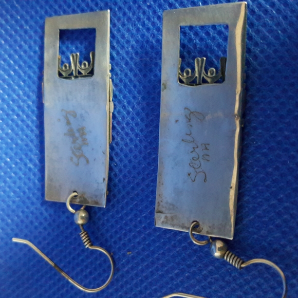 Mixed Metal Earrings in Sterling Silver - Picture 5 of 6